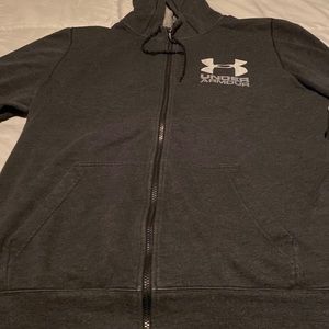 Hooded full zip sweatshirt gray